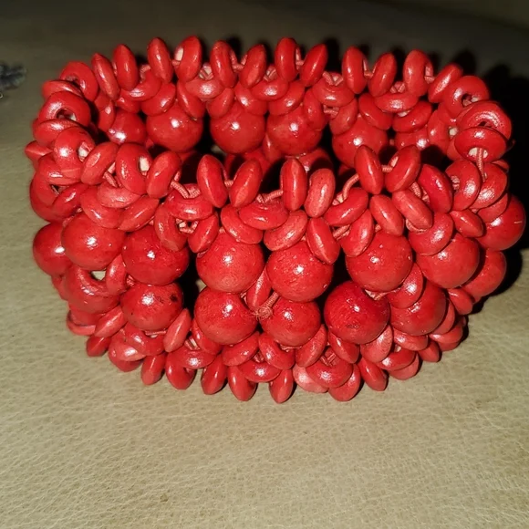 Earthy Red and Blue Bracelet lot - Picture 10 of 11